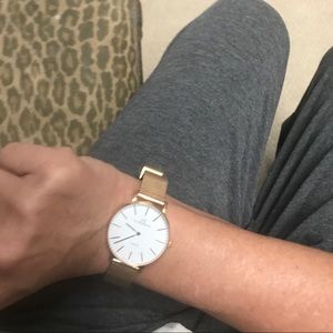 Rose gold chain watch
